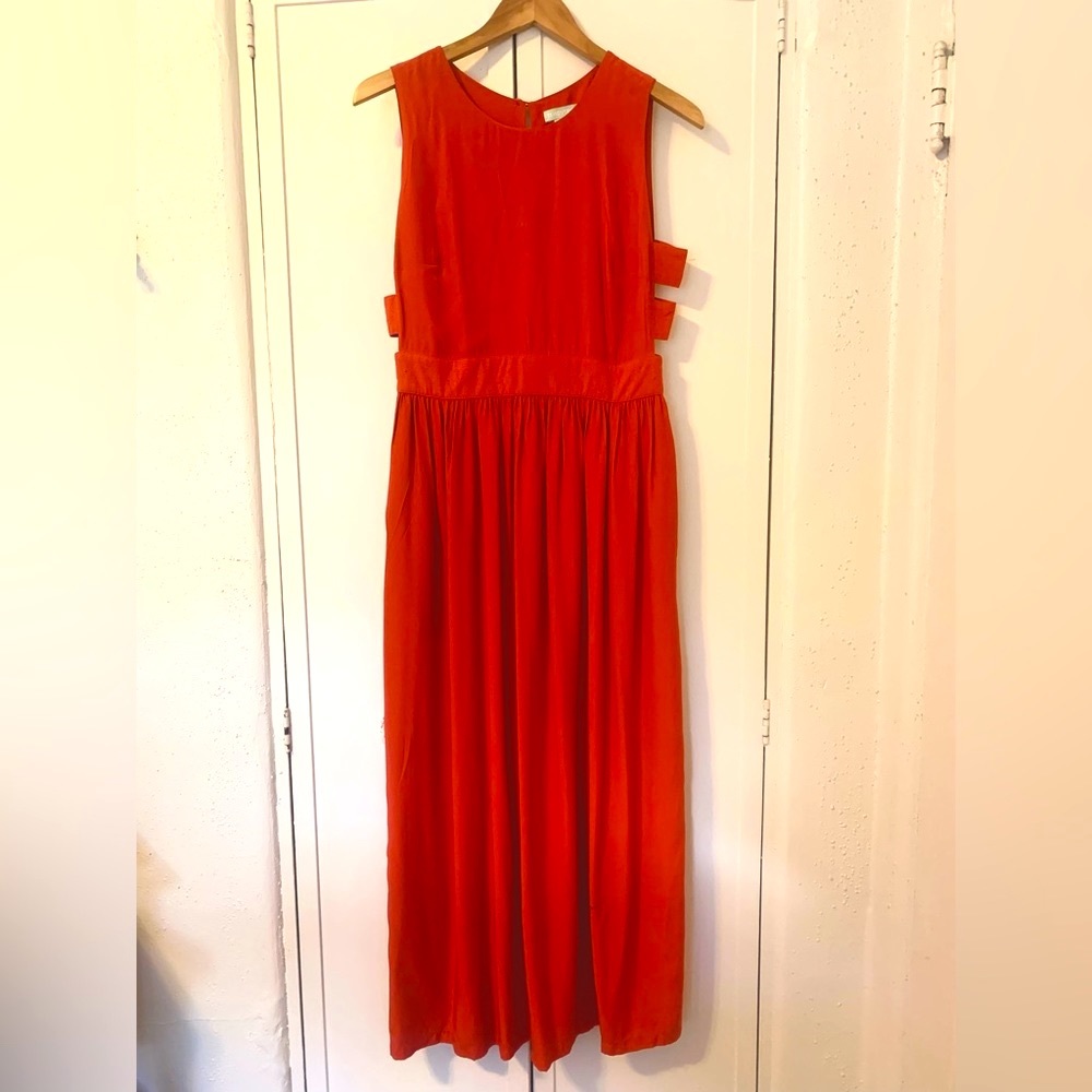 100% Silk Red Anthropologie Dress - Like New